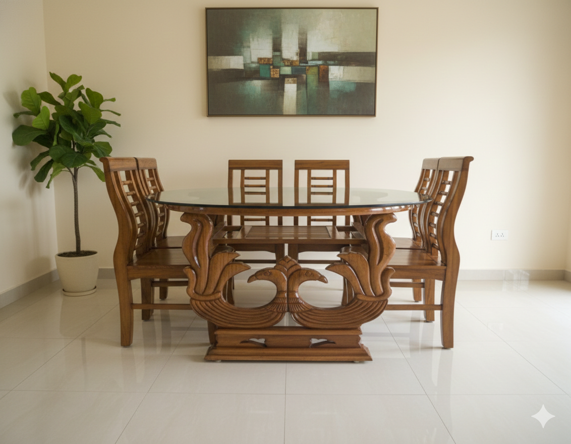 CP Segun 4 Seater Hans Table & Taran Chair Set 