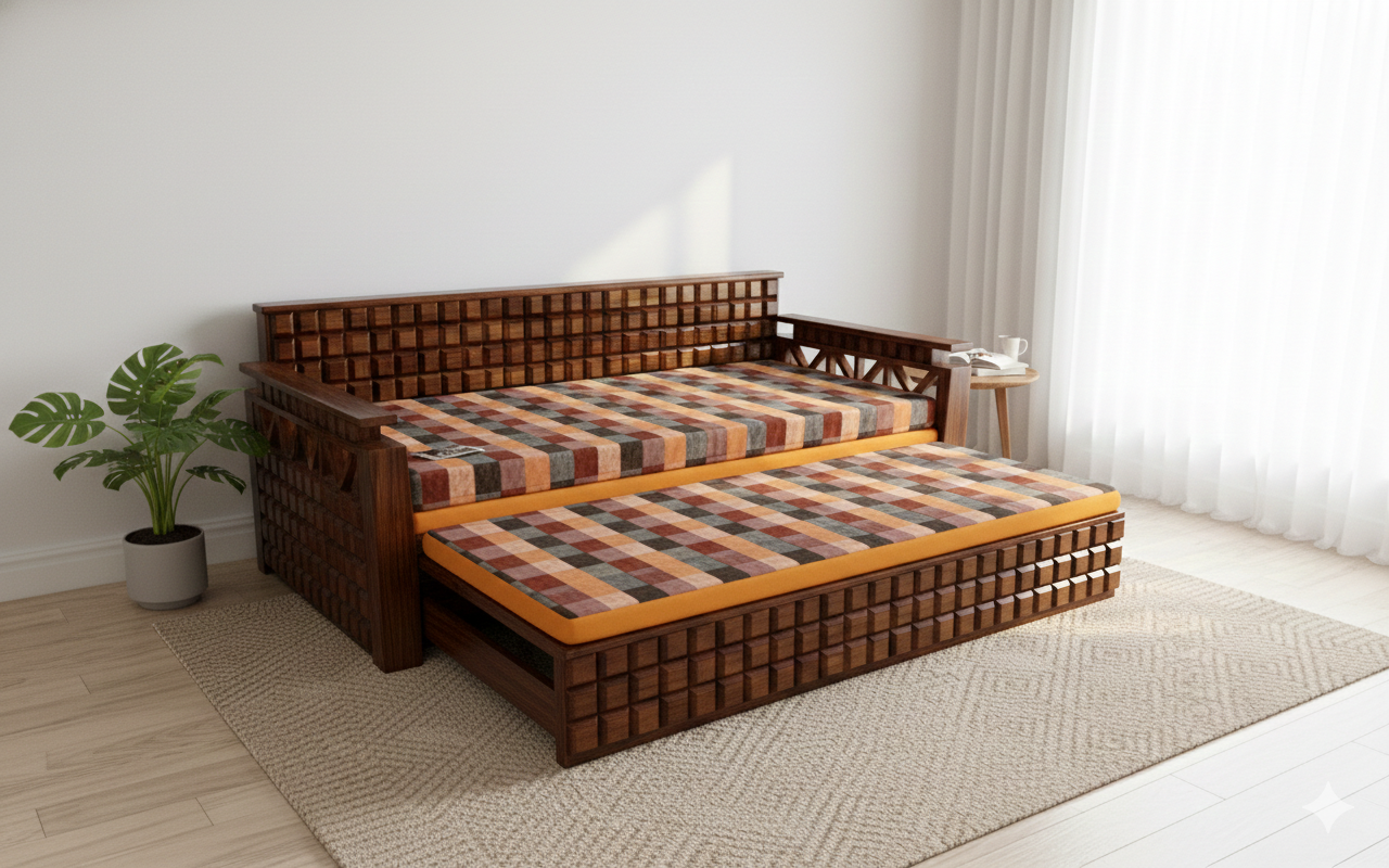2-fold sofa cum bed CP segun design-2